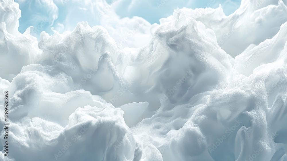 Obraz premium Fluffy white clouds forming in sky against blue background