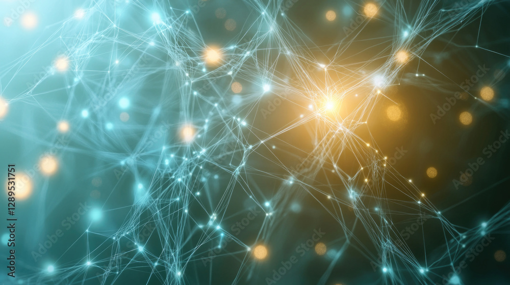 Glowing constellation of data points representing evolving threat intelligence Glowing constellation of data points representing evolving threat intelligence