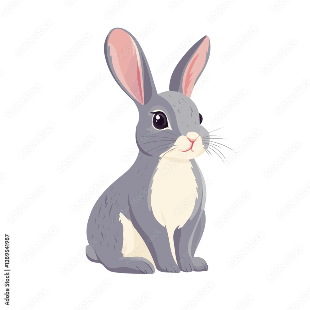 Minimalist flat illustration of Rabbit, featuring a clean design isolated on a white background.
Minimalist flat illustration of Rabbit, featuring a clean design isolated on a white background.