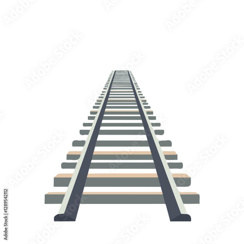 Minimalist flat illustration of Rail, featuring a clean design isolated on a white background.

