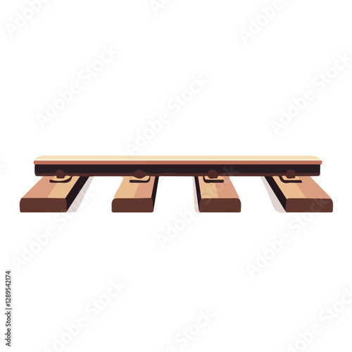 Minimalist flat illustration of Rail, featuring a clean design isolated on a white background.

