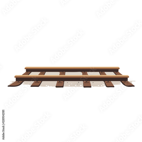 Minimalist flat illustration of Rail, featuring a clean design isolated on a white background.

