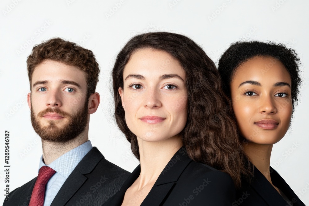 diverse Business Team standing together confidently. diverse Business Team standing together confidently.