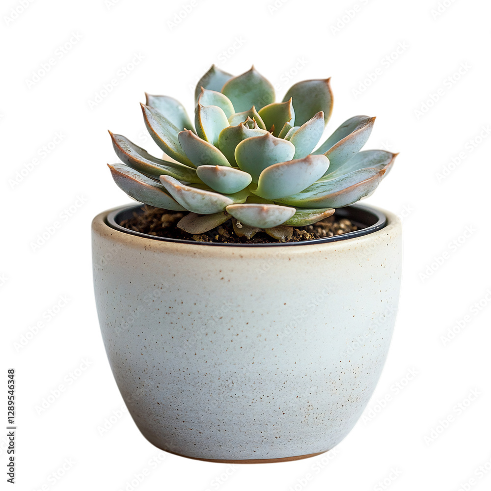 A Tiny Succulent in a Minimalistic Ceramic Pot Isolated on Transparent Background A Tiny Succulent in a Minimalistic Ceramic Pot Isolated on Transparent Background