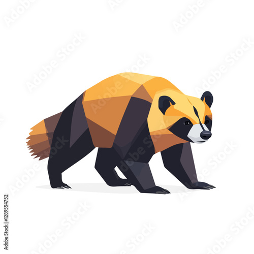 Minimalist flat illustration of Wolverine, featuring a clean design isolated on a white background.

