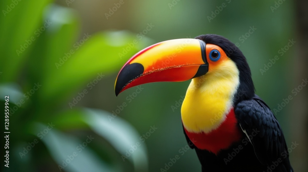 Obraz premium Vivid Toucan Portrait