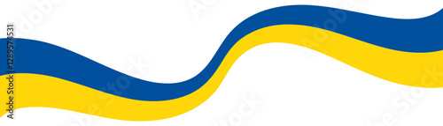 Ukraine flag on a white background. Vector illustration.