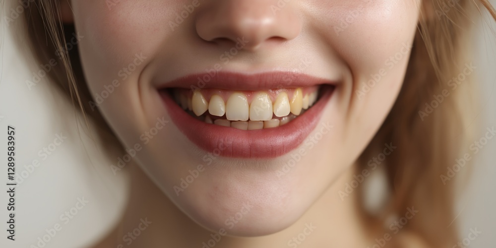 Fototapeta premium Closeup of European Female Model with Confident Smile