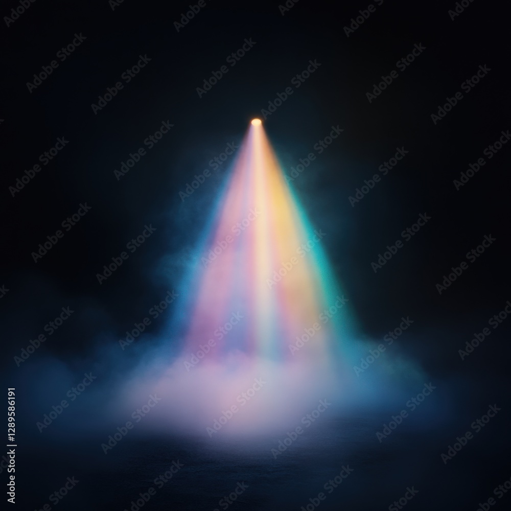 colorful spotlight with fog colorful spotlight with fog