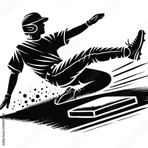 Baseball Player Sliding