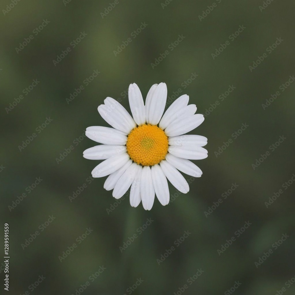White wild flowers of chamomile with yellow heart White wild flowers of chamomile with yellow heart