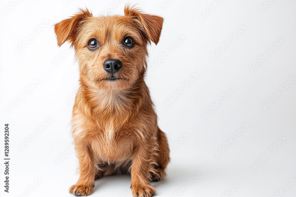 Adorable Terrier Mix Sitting on White Background – With bright eyes and a gentle expression, this fluffy little dog is perfect for pet adoption and companionship campaigns. Adorable Terrier Mix Sitting on White Background – With bright eyes and a gentle expression, this fluffy little dog is perfect for pet adoption and companionship campaigns.