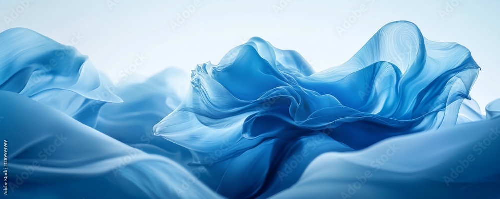 Obraz premium Gradient abstract background blue, sky, ice, ink, with copy space