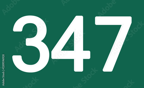 Number 347 on green background. The number of the main character as the last Squid Game player.

