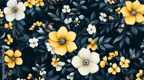 Wallpaper Mural Beautiful floral pattern without any breaks. Torontodigital.ca