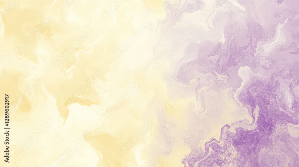 Fototapeta premium Abstract watercolor background with pastel yellow and purple hues
