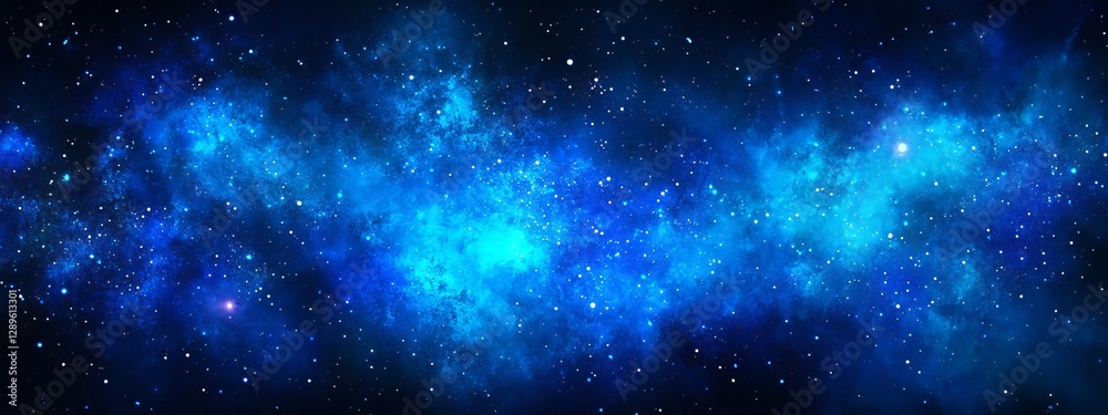 Fototapeta premium The tranquil night sky ablaze with countless stars, forming a vast and breathtaking celestial scene that embodies wonder, serenity, and the infinite beauty of the universe.