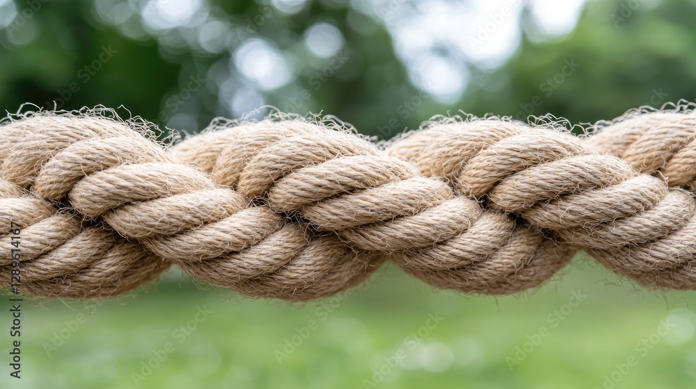 Fototapeta premium Close-up of braided rope outdoors