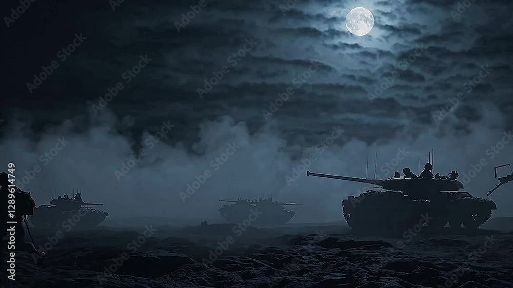 tanks on the battlefield