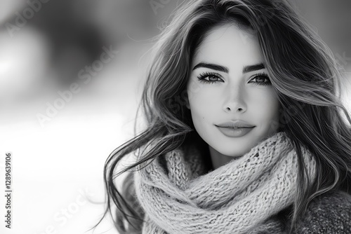 Woman Winter Portrait Outdoors