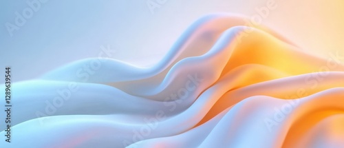 Wallpaper Mural Abstract Wavy Background with Blue and Orange Gradient Torontodigital.ca