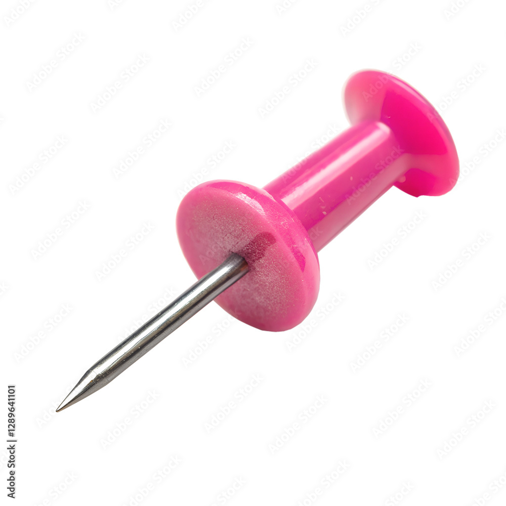 Pink push pin isolated on transparent background Pink push pin isolated on transparent background