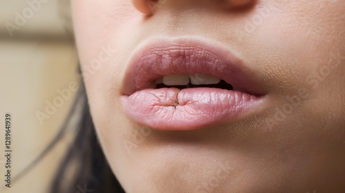 Dry, cracked lips need moisture. Gentle exfoliation and lip balm can help heal and protect delicate skin, and prevent painful splitting.