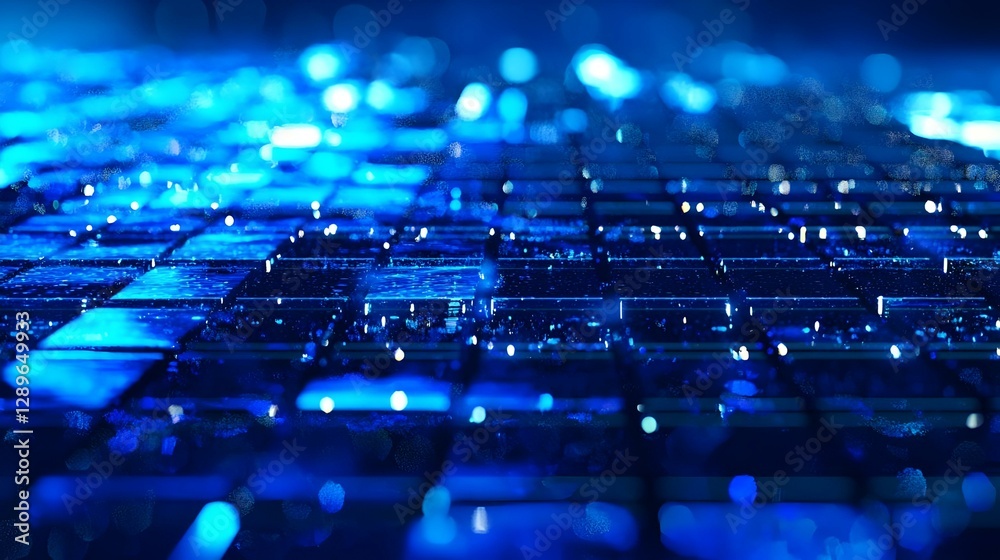 Obraz premium Blue solar panel close up for background