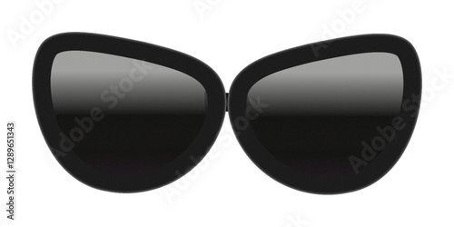 black sunglasses isolated on white