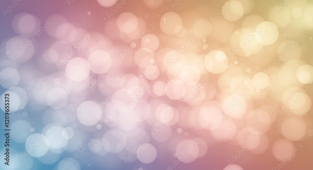 Soft dreamy bokeh lights in warm pastel tones creating a magical atmosphere