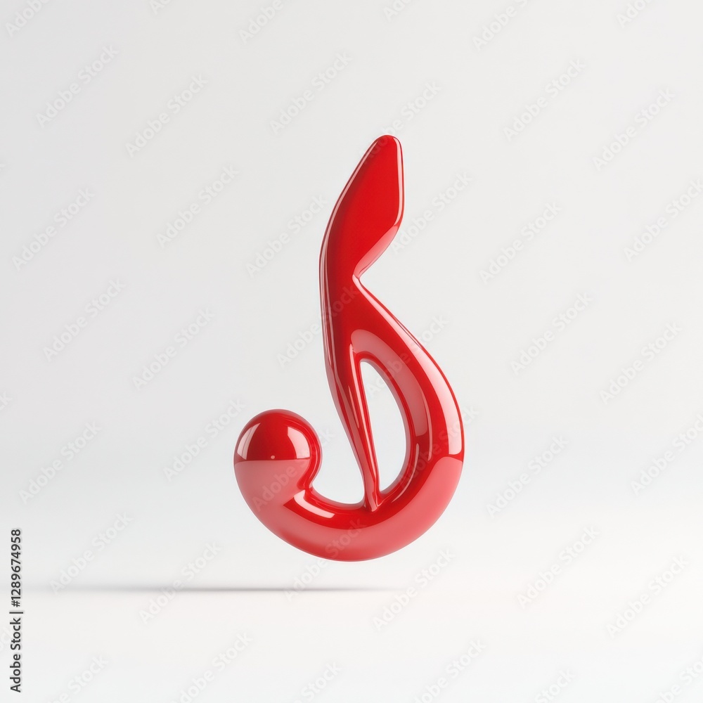 Red glossy manaia sculpture on white Red glossy manaia sculpture on white