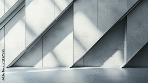 Angled lines and light make up a modern architecture design