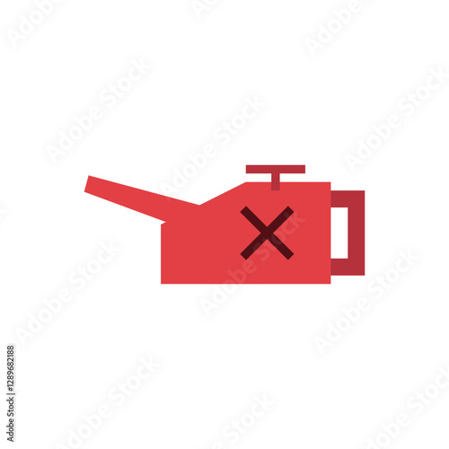 Red jerrycsn symbol vector design illustration. 