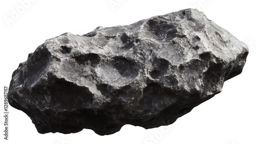 Detailed meteorite model showcasing intricate craters and textures, isolated on a clean white backdrop, perfect for educational and scientific use