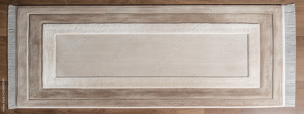 Minimalist Rectangular Rug with Border, Elegant design, Soft texture, Versatile decor piece, Ideal for modern interiors, PNG format, Transparent background