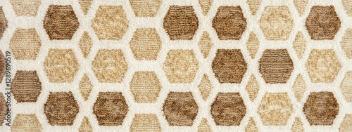 Obraz na płótnie Honeycomb Pattern Rug Design, Rectangular shape, repeating geometric motif, transparent background, ideal for digital applications and decor w salonie