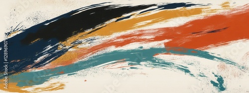 Obraz na płótnie Abstract Brush Stroke Rug Design, Rectangular shape, Intricate lines, Modern decor element, Versatile for various interior styles, Transparent background w salonie