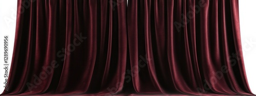 Obraz na płótnie Luxurious deep velvet curtains with elegant folds, designed for seamless integration into various interior styles, ideal for digital use. w salonie
