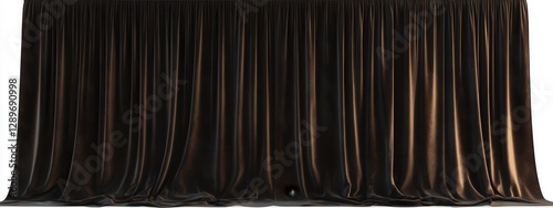 Obraz na płótnie Luxurious deep velvet curtains with elegant folds, perfect for enhancing interior spaces, featuring a transparent background for versatile use w salonie