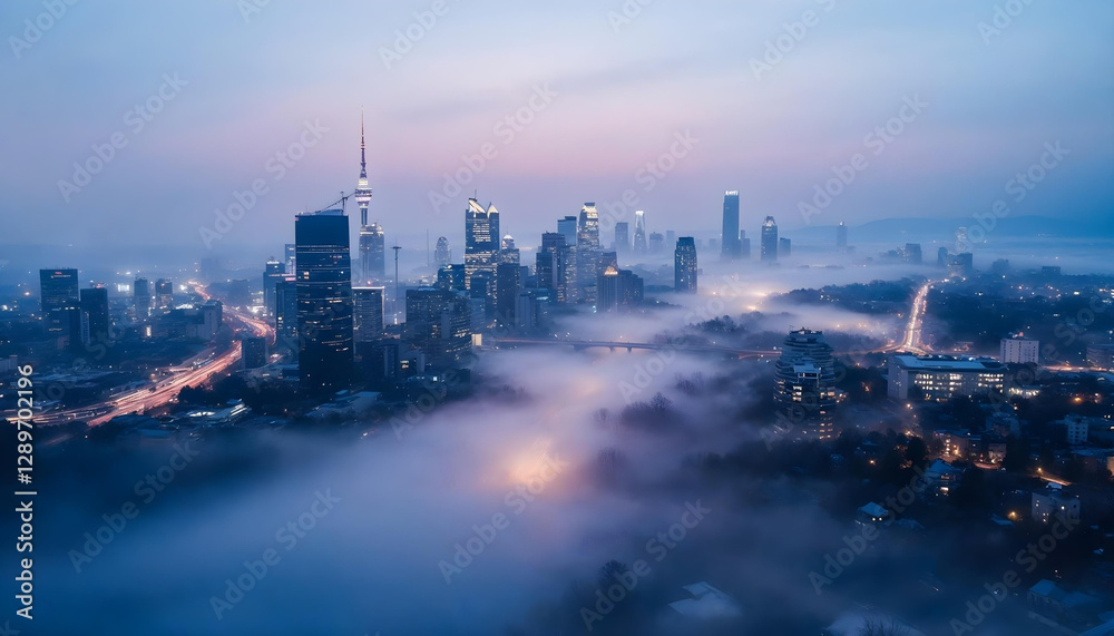 Fototapeta premium time lapse clouds over city