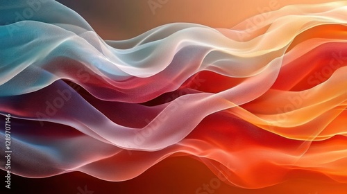 Wallpaper Mural Abstract Flowing Waves of Colorful Fabric Light Effects in Motion Torontodigital.ca