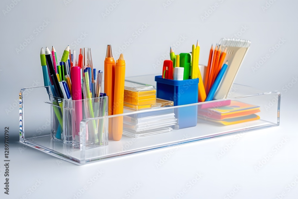 Stationery and Filing Accessories for Organized Workspaces Isolated In Clean Background Stationery and Filing Accessories for Organized Workspaces Isolated In Clean Background