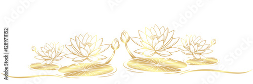 line art lotus illustration background with a vesak day