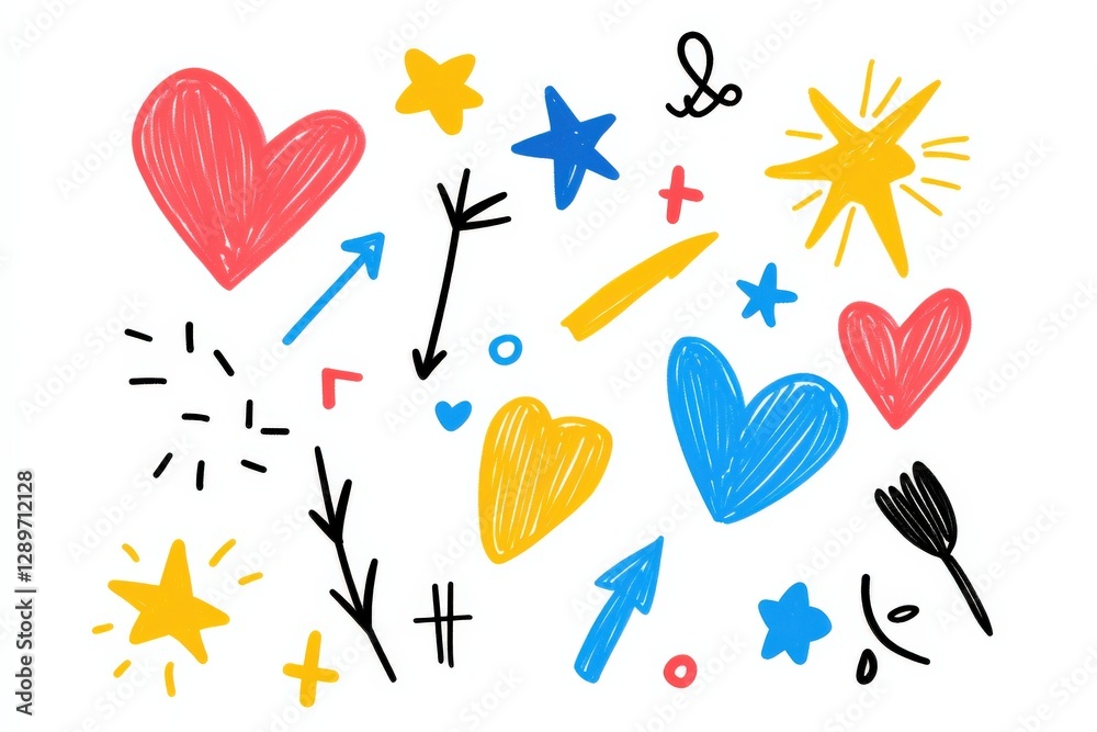 doodle icons isolated on white background doodle icons isolated on white background