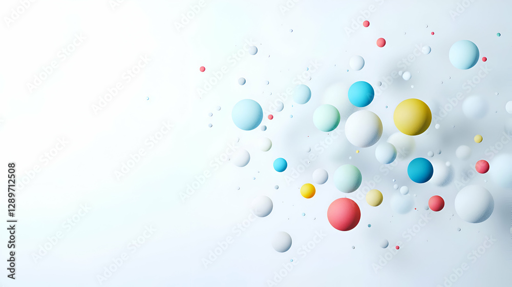 Floating Pastel Spheres Abstract Background Floating Pastel Spheres Abstract Background
