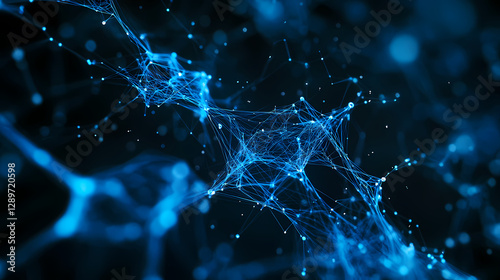 Abstract network in deep blue