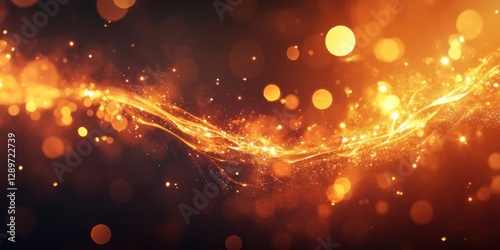 Radiant sparkler with warm bokeh background