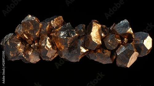 Stunning Natural Cluster of Golden Pyrite Crystals on a Dark Background for Educational and Decorative Use