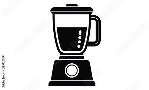 Electric mixer silhouette, kitchen appliance icon, stand mixer vector