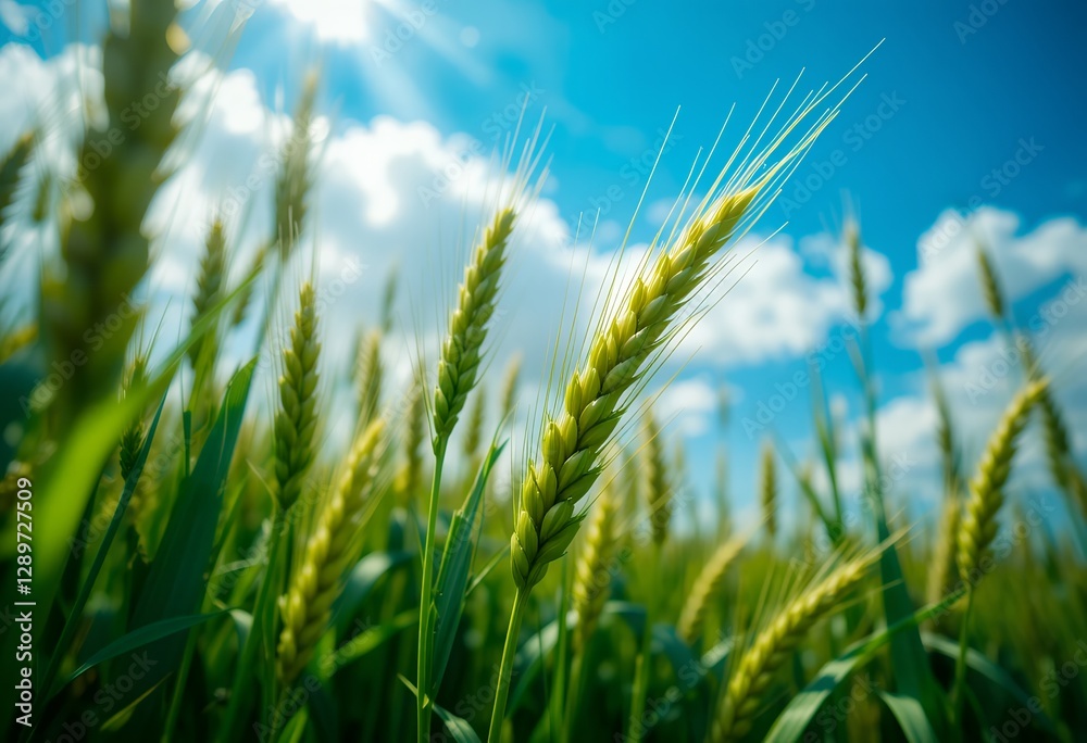 Golden wheat field under the summer sun, symbolizing abundance and growth Golden wheat field under the summer sun, symbolizing abundance and growth